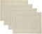 Solino Home Linen Placemats Set of 4 - Classic Hemstitch Natural Placemats 14 x 19 Inch - 100% Pure Linen Table Mats for Summer, Fall...