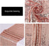 FGSAEOR Rose Gold Tablecloth, 12x108inch Sequins Table Runners and 54x108inch Plastic Table Cloths for Christmas Party Decorations, Sparkling Part...