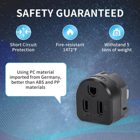 2 Prong to 3 Prong Adapter, Multi Plug Outlet Extender Splitter, 2 Prong Outlet Adapter for USA Wall Plugs for Household Appliances Industrial, Tr...