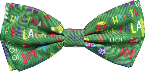 Huxley & Kent Bow Tie for Pets | Merry & Bright (Small) | Christmas Holiday Velcro Bow Tie Collar Attachment | Fun Bow Ties for Dogs & Cats | Cute...