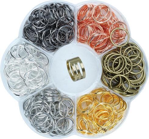 YAKA 420Pcs 12mm1Box 6 Colors Open Jump Ring,Ring Jewelry Keychain for Jewelry Making Accessories,1Pcc Jump Ring Open/Close Tool and 1Pcs Clear Bo...