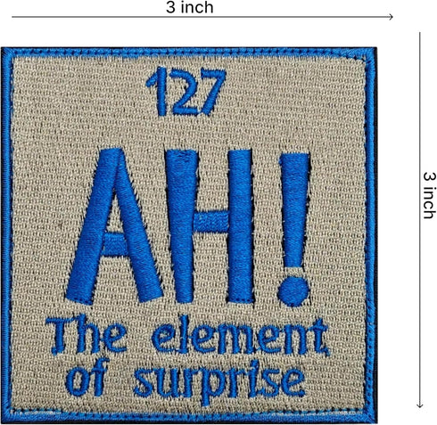 Set of 2 Live Laugh Toaster Bath and Ah The Element of Surprise Patches - Funny Embroidered Meme Patches for Backpacks - Cute Applique Accessories...
