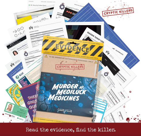 Cryptic Killers Unsolved murder mystery game - Cold Case Files Investigation Detective Evidence & Crime File - individuals, date nights & party ga...