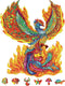 Wooden Puzzles for Adults, Phoenix Puzzle, 10.6'' x 8.6'', 128 Pieces, Gift for Adults, Wood Puzzles Adult, Wood Cut Puzzles, Animal Shaped Puzzle...