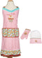 MÜkitchen Kids Apron Set | Oven Mitt, Chef’s Hat and 24" Kids Cooking Apron for the Kitchen, Chef Costumes and Crafts | 100% Cotton | Extra Long T...
