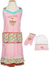 MÜkitchen Kids Apron Set | Oven Mitt, Chef’s Hat and 24" Kids Cooking Apron for the Kitchen, Chef Costumes and Crafts | 100% Cotton | Extra Long T...