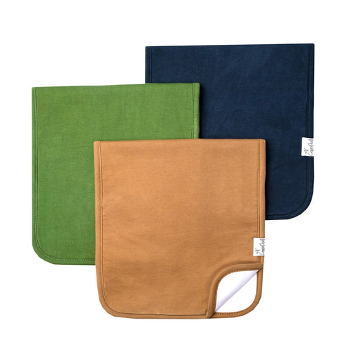 Copper Pearl Premium Baby Burp Cloths - 3-Pack Large Cotton Burp Cloths, Extra Soft Spit Up Rags with 3 Absorbent Layers, Perfect for Baby Boy and...