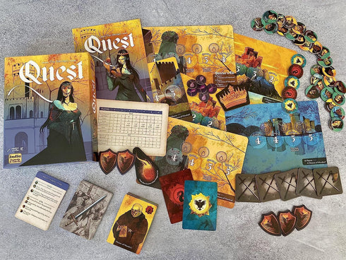 Quest - by Indie Boards and Cards -Social Deduction Board Game...