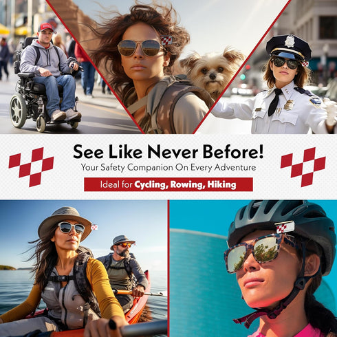 Take A Look Active Original Activity Mirror for Sunglasses, Bike Helmets, or Visors Rear View Mirror for Cycling and Other Outdoor Activities...