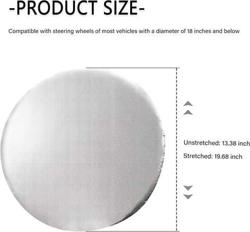 Steering Wheel Cover of Sunshade for Car,Insulation Steering Wheel Cover Women/Men for Automotive Steering Wheels Protection,Universal 15 Inch Car...