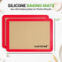 Nutrichef Silicone Baking Mats - 2 Non-stick Food-Grade Reusable Silicone Mats - Perfect for Half Baking Pans 16.5 x 11.6 IN - Oven-Safe Up to 480...