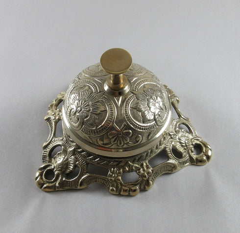 Upper Deck Ornate Solid Brass Hotel Counter Bell...
