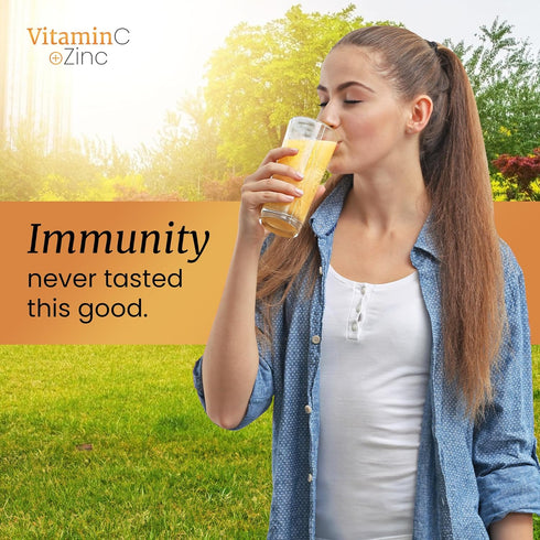 Vitamin C 1000mg Effervescent Tablets - Potent Immune Support VIT C with Zinc Supplement - Sugar-Free & Vegan Formula | Dissolvable Vitamin C Tabl...