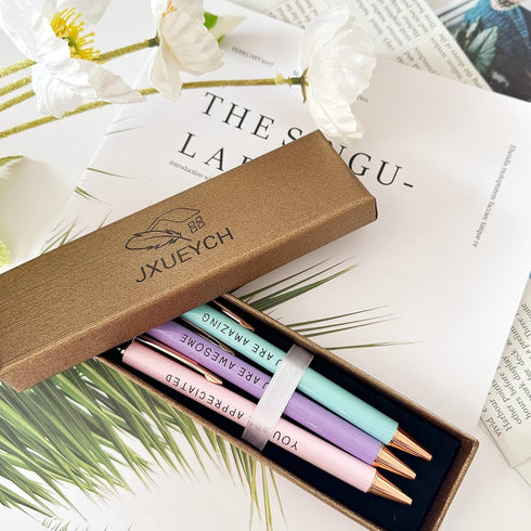 Jxueych Fancy Ballpoint Pen Appreciation Gift Set, Black Ink 1.0mm Medium Point, Thank You Gifts for Women Boss Lady Employee Coworker Teacher Off...