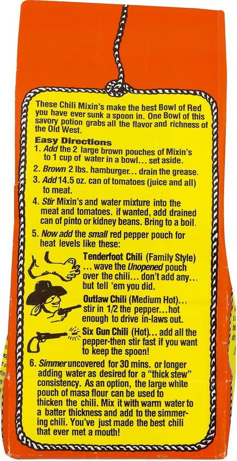 Original Six Gun Chili Mixin's Spice Mix, 4 Ounces, Pack of 2...