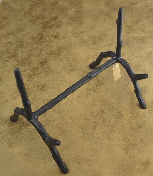 Lulu Decor, Cast Iron Branch Style Book Holder, Easel, Picture Holder, Picture Display, Cook Book Holder, Bible Stand, Antique Black (Branch Easel...