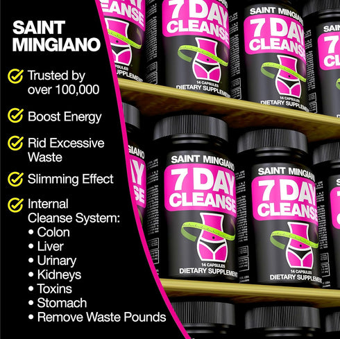 7 Day Cleanse Program | Colon Detox with Natural Laxative for Constipation & Bloating | Extra-Strength Senna Leaf Supplements | Strong for Some Pe...