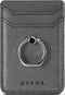 Phone Card Holder with Ring Grip for Back of Phone,Adhesive Stick-on Credit Card Wallet Pocket for iPhone,Android and Smartphones Gun Metal...