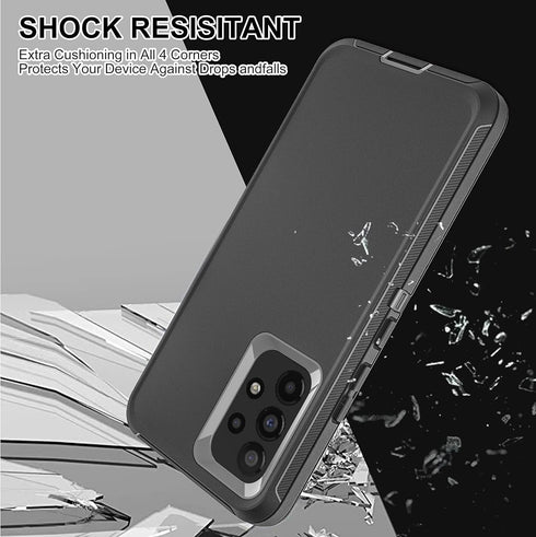 for Samsung A53 5G Case, Galaxy A53 5G Case with 2 Pcs Nano Explosion-Proof Film, 3 in 1 Full Body Shockproof Heavy Duty Protection Case for Samsu...