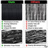 KatchOn XtraLarge Black Streamers - 3.2x8 Feet, Pack of 2 | Fringe Backdrop for Black Party Decorations | Tinsel Backdrop for Birthday, Bacheloret...