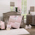 NoJo Farmhouse Chic Tossed Floral White, Pink, and Periwinkle 100% Cotton Fitted Crib Sheet...