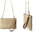Straw Zipper Small Cross body bag Wristlet Clutch Womens Purse...