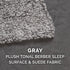 Furhaven Replacement Dog Bed Cover Berber & Suede Blanket Top Mattress, Machine Washable - Gray, Medium...
