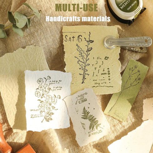 Aromoty 30Pcs Handmade Scrapbook Paper Craft Textured Paper Morandi A5 sheet Mesh Fabric Mulberry Special Paper Mix for Scrapbooking Junk Journal ...