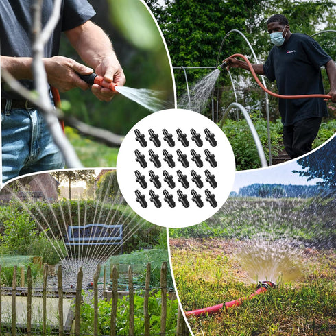 100pcs Drip Irrigation Plugs, 1/4 Inch Drip Irrigation Goof Plugs Line Irrigation Tube End Closures for Home Garden Lawn Pipe Supplies...
