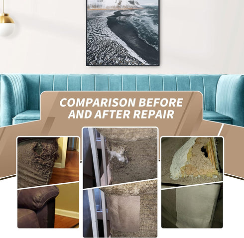 Azobur Sofa Fabric Repair Patch, Oversized microfiber patch?Self Adhesive Fabric Sofa Patch Repair Fabric,Super cost-effective combination (Gray)...