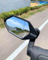 MEACHOW New Bar End Bike Mirror, Crystal UHD Automotive Grade Glass Lens E-Bike Mirrors, Scratch Resistant, Safe Rearview Mirrors, (Silver Left Si...