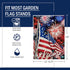Welcome July 4th Fireworks American Patriotic Garden Flag, America Memorial Day Yard Decorative Red White Blue Star Stripes Home Outside Decoratio...