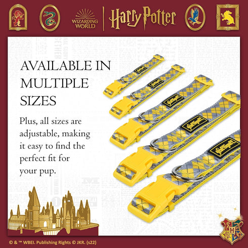 Harry Potter Hufflepuff Dog Collar in Size XLarge | Extra Large Dog Collar, Harry Potter Dog Collar | Harry Potter Dog Apparel & Accessories for H...