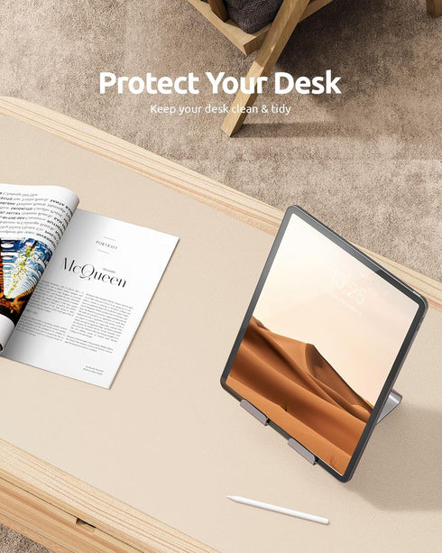 YSAGi Leather Desk Pad Protector, Office Desk Mat, Large Mouse Pad, Non-Slip PU Leather Desk Blotter, Laptop Desk Pad, Waterproof Desk Writing Pad...