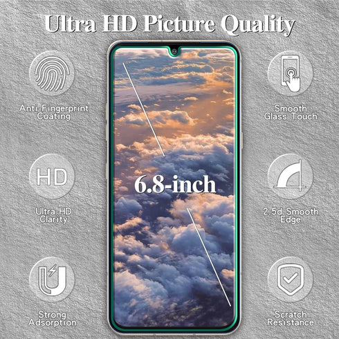 Kesuwe [3 Pack Screen Protector for LG V60 ThinQ, V60 ThinQ 5G, V60 ThinQ 5G UW, High Definition, 9H Hardness Tempered Glass, Anti Scratch, Ultra ...