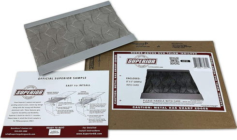 | NEW Raised Stainless-Steel Screen Technology Gutter Cover, DIY Constructed. Fits any Traditional 5-inch Gutter: 8-inch Sample Pack...