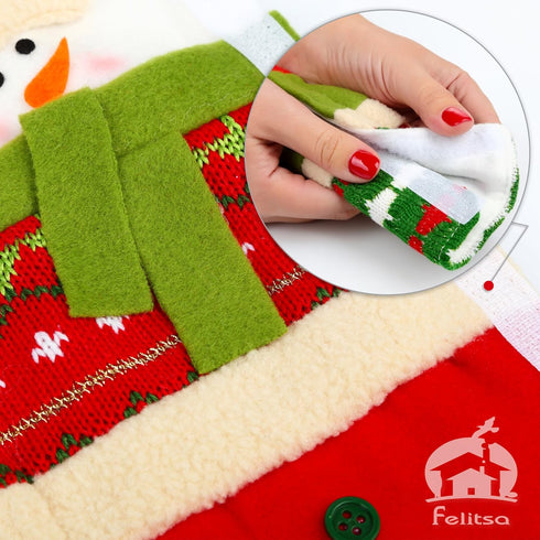 Felitsa Christmas Fridge Handle Covers, Set of 3 - Snowman Refridgerator Door Handle Covers, Kitchen Appliance Best for Xmas Decorations...