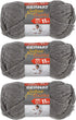 Bernat Softee Chunky 3-Pack Yarn, 2.8oz, Super Bulky 6 Gauge -True Grey - Machine Wash & Dry......