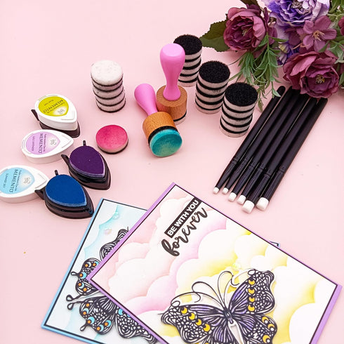 Alinacutle 22PC Ink Blend Foam Tool Paper Crafting Blending Brush for Card Making Art Blending Tool for Crafts Drawing Blending Tools+6 Mini Brush...