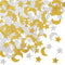 400 Pieces Glitter Star and Moon Paper Confetti Double Side Table Paper Confetti Sequin for Wedding Birthday Baby Shower Moon and Star Party Ramad...