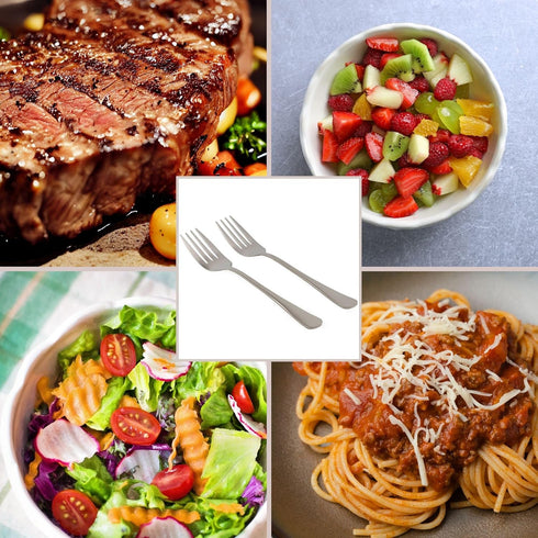 Cornucopia Brands Serving Fork (2 Pack) Set of Two (2)- Elegant Top of the Line Serving Forks, Buffet & Banquet Style Serving Forks, 9" Stainless ...