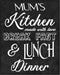 Posterizer 1 pcs-Mums Kitchen-Made with Love-Kitchen & Bar Art-Gifts for Women-Chic Home and Kitchen Decor - unframed wall art...