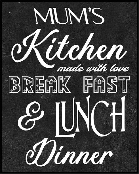 Posterizer 1 pcs-Mums Kitchen-Made with Love-Kitchen & Bar Art-Gifts for Women-Chic Home and Kitchen Decor - unframed wall art...