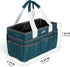 JJRING Craft Organizer Tote Bag for Art Storage, Caddy with Multiple Pockets, Bluish Green Sewing Bag for Scrapbooking, School, Medical, and Offic...