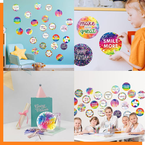 40PCS Bulletin Board Decor, 40 Designs Inspirational Wall Decor Sign Positive Word Wall Art Growth Mindset Cards with PET Film Waterproof Motivati...