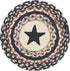 VHC Brands Colonial Star Trivet Hot Pad for Pots Pans, Tan Black Red, Jute Blend, Round Circle, 8 Inches...