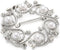 Napier "Gift Boxed" Silver-Tone with Pearl Wreath Brooch...