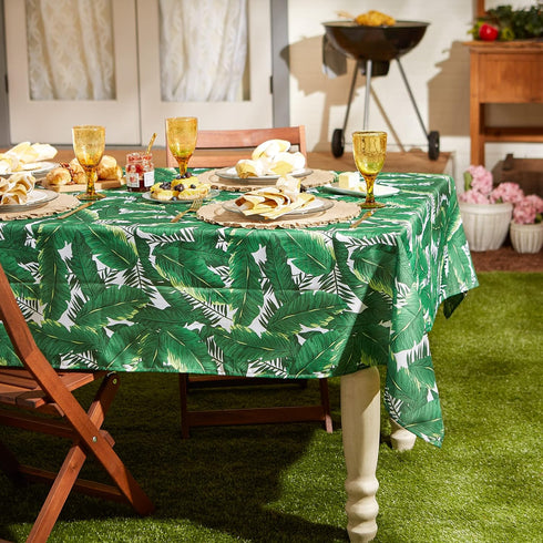 DII Outdoor Tabletop Collection, Stain Resistant & Waterproof, 60" Round, Banana Leaf...