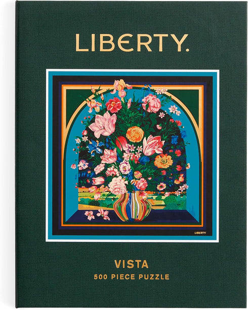 Galison Liberty Vista – 500 Piece Book Puzzle with Iconic Botanical Liberty Heirloom Print Artwork Packaged in Magnetic Keepsake Book Sized Box...