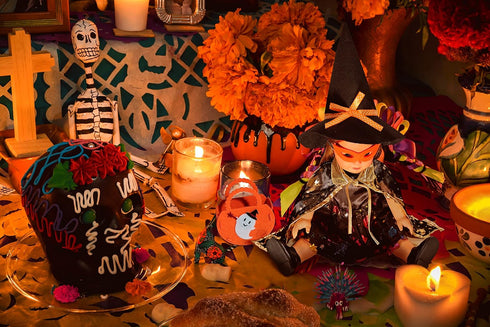 Halloween-Doll-Clothes Outfits Pumpkin with Lantern for 18-inch-Dolls - American Doll Halloween Costumes Gifts for Little Girls -Black...